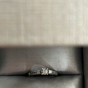 Zales Silver Diamond Accent Ring